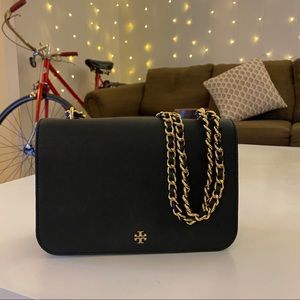 TORY BURCH BLACK CHAIN BAG